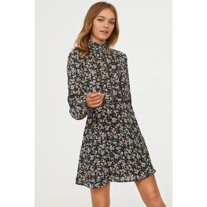 H&M Floral High-Necked Dress
